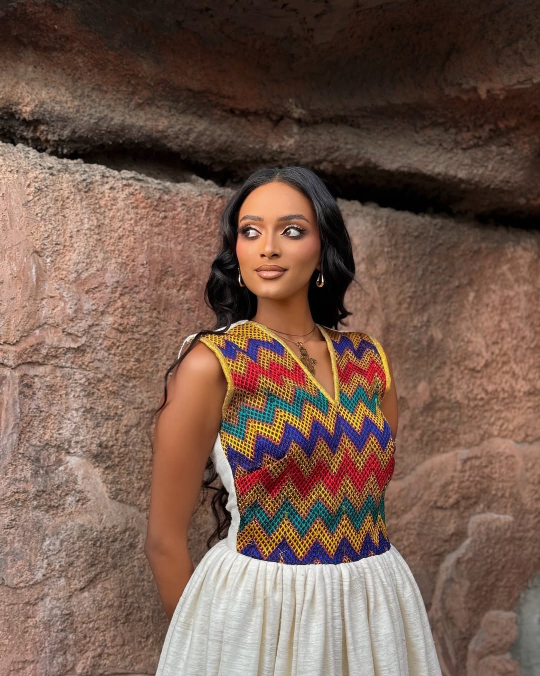 Beautiful Habesha Kemis with Colorful Embroidery β Ethiopian Traditional Clothing β Eritrean Dress