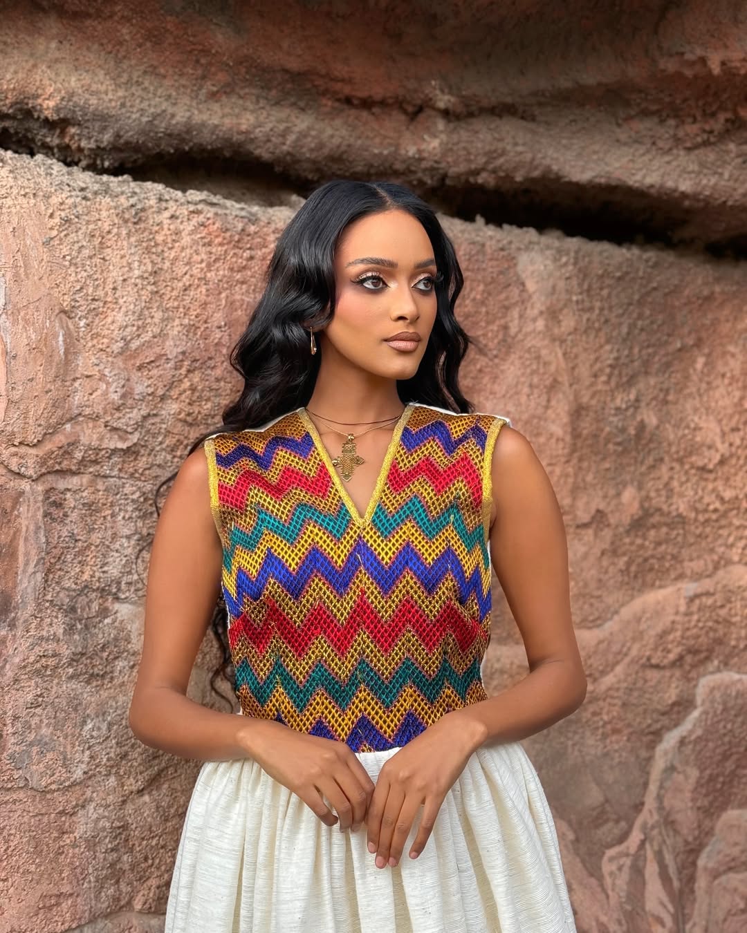 Beautiful Habesha Kemis with Colorful Embroidery β Ethiopian Traditional Clothing β Eritrean Dress