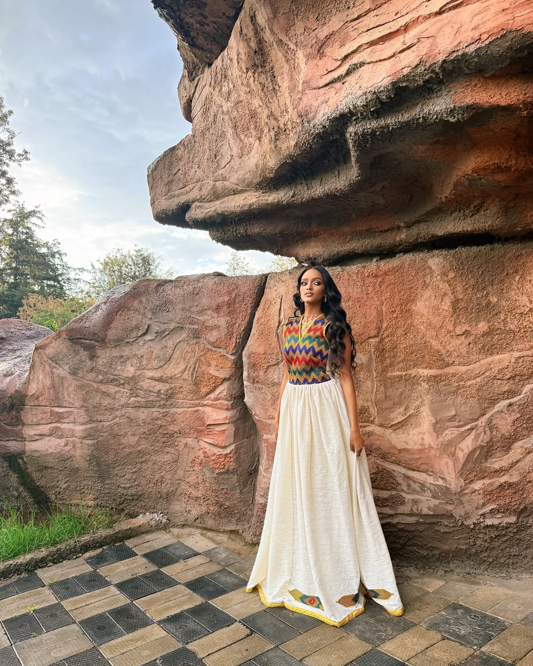 Beautiful Habesha Kemis with Colorful Embroidery β Ethiopian Traditional Clothing β Eritrean Dress