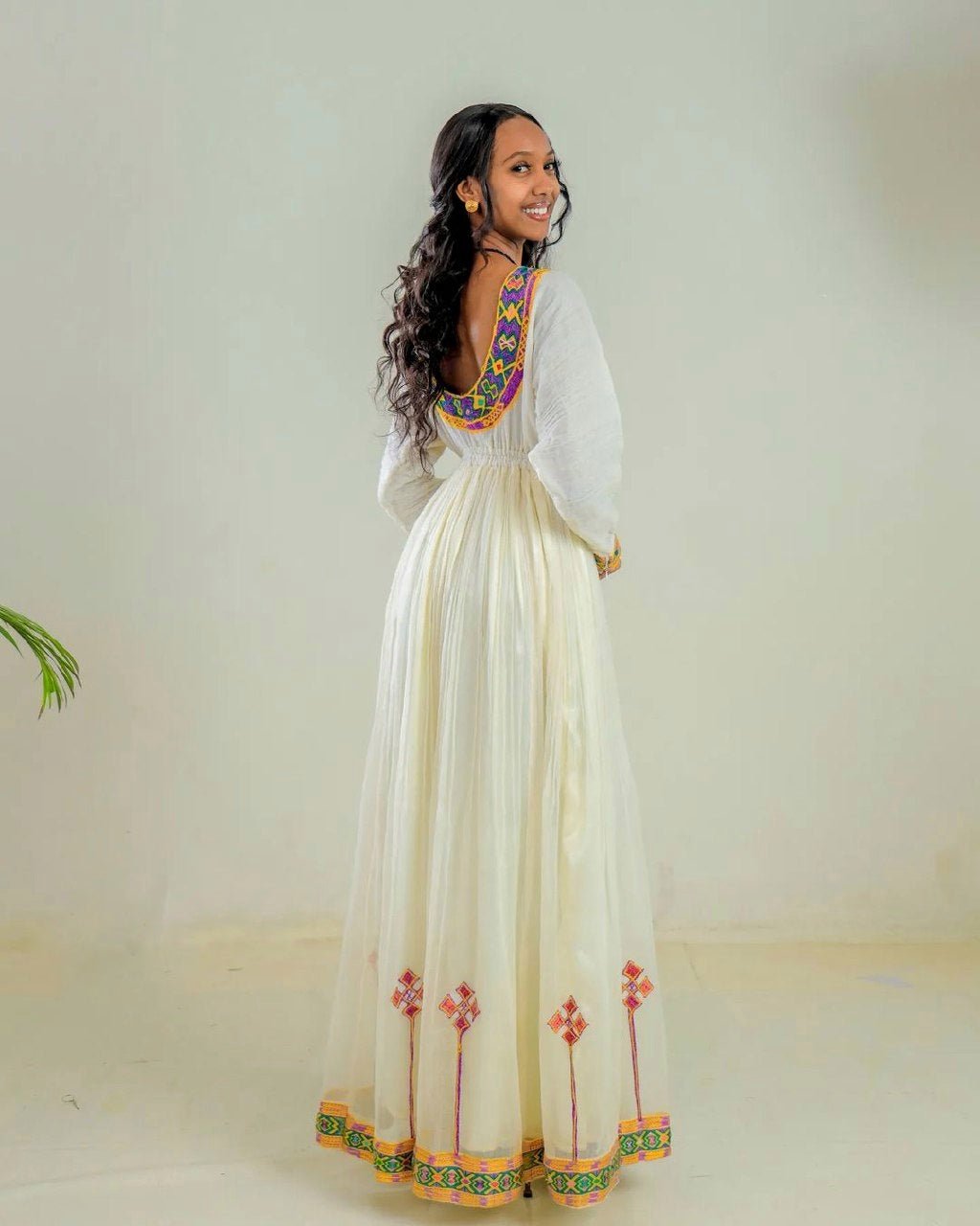 Vibrant Elegant Habesha Dress The Charm of Simple Habesha Kemis