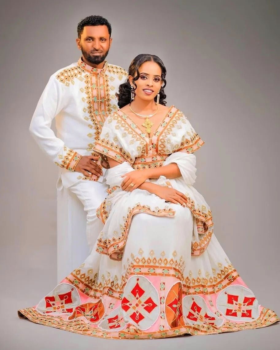 Colorful Modern Ethiopian Outfit: