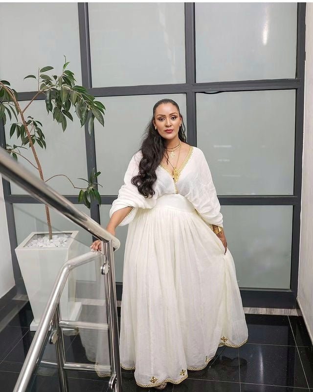 Modern Simple Habesha Dress Stylish Habesha Kemis Ethiopian Dress