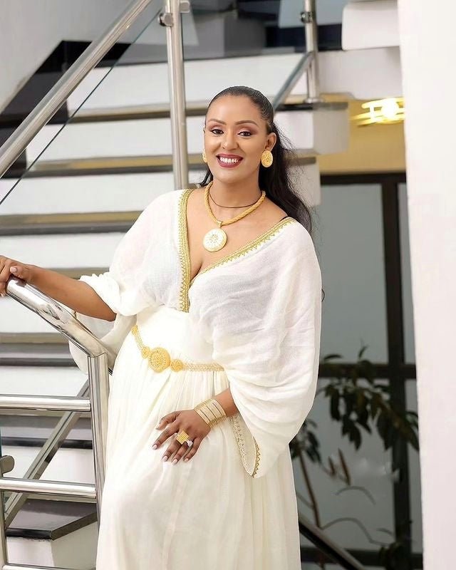 Modern Simple Habesha Dress Stylish Habesha Kemis Ethiopian Dress