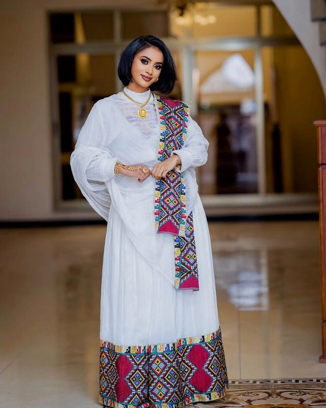 Gorgeous Unique Pattern Habesha Dress