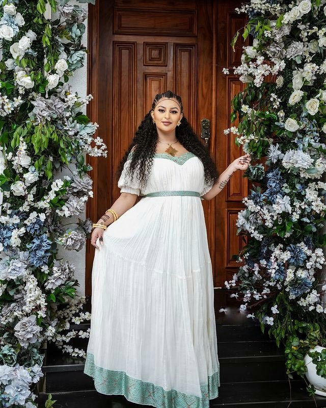 Stunning Light Blue Habesha Dress Modern Habesha Kemis Style