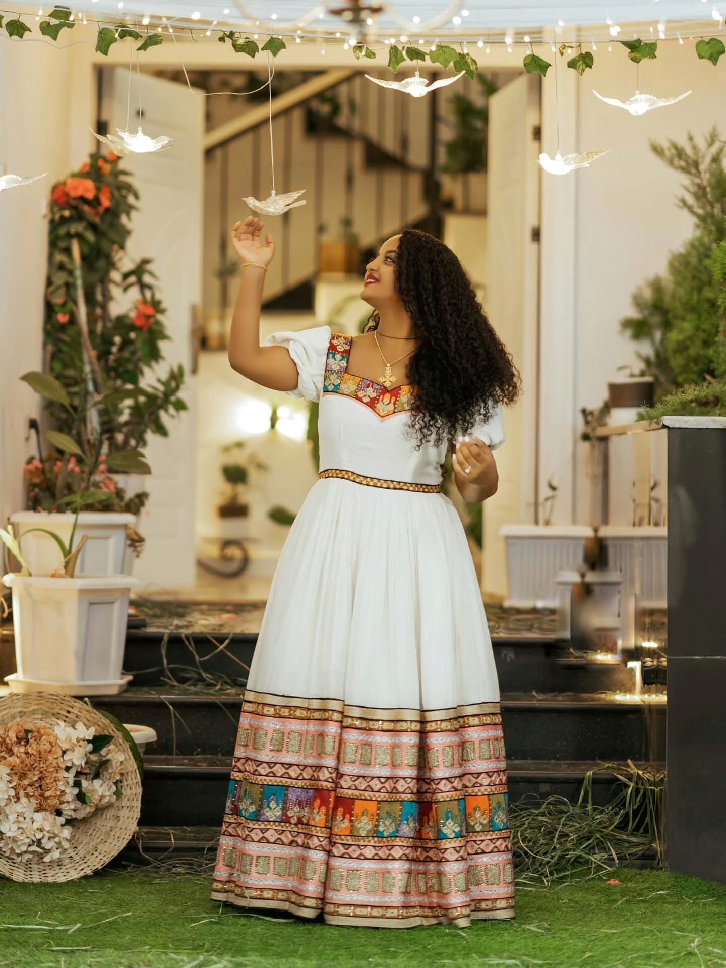 Graceful Habesha Kemis Traditional Ethiopian Dress for Weddings Stylish Habesha Dress 194