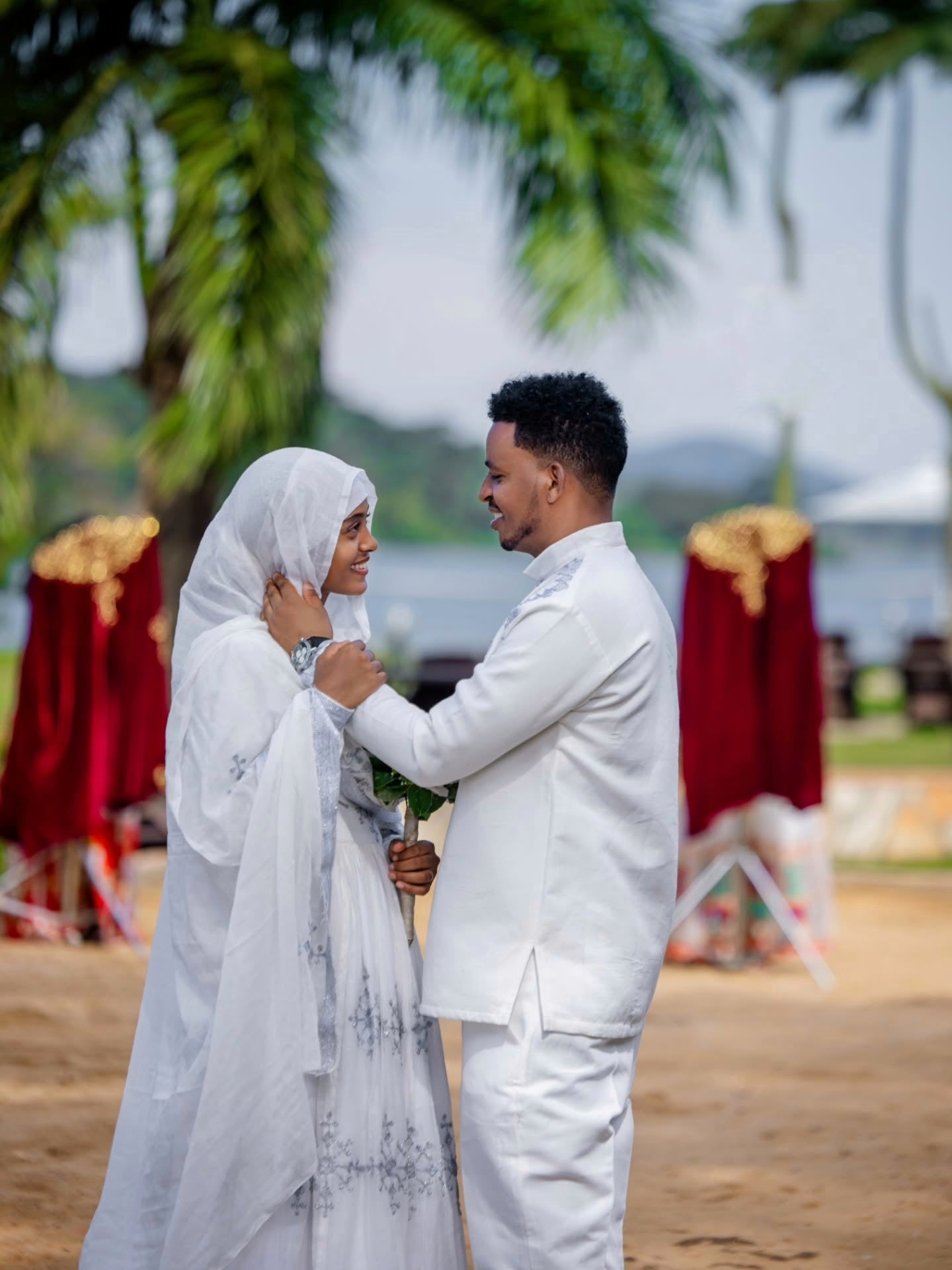 Matching Habesha Couple Outfit White Couple Set Ethiopian Clothing Graceful Couple Wear 205