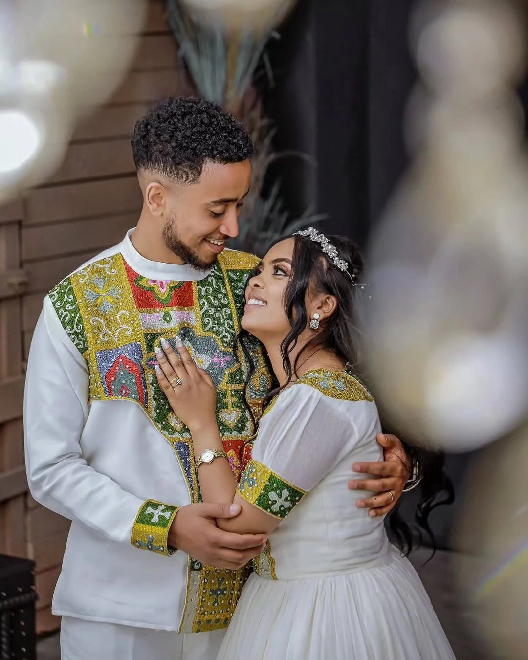 Dazzling Multicolored Habesha Bridal Wear: Luxurious Fabrics, Cultural Elegance