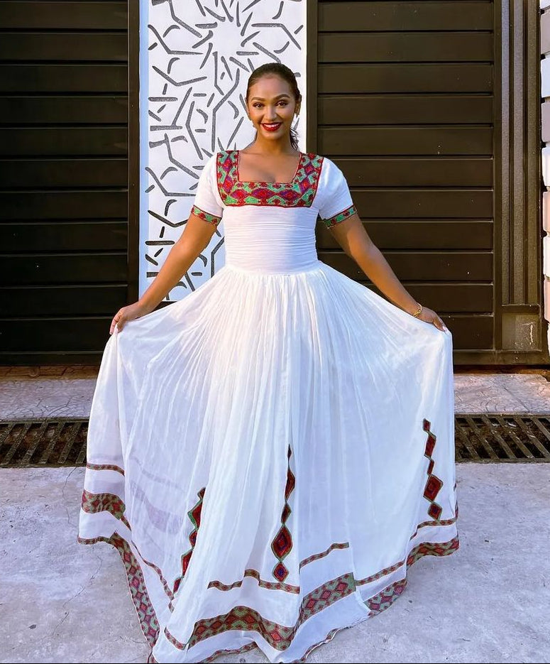 ethiopian dress design Red Design Chic Habesha Dress Modern Habesha Kemis Modern Ethiopian Dress Style L