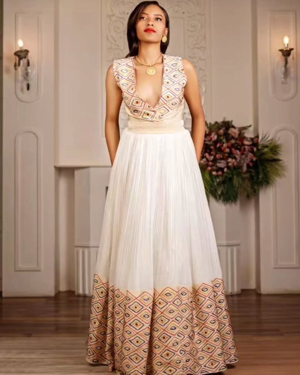 Intricate Design On Habesha Dress