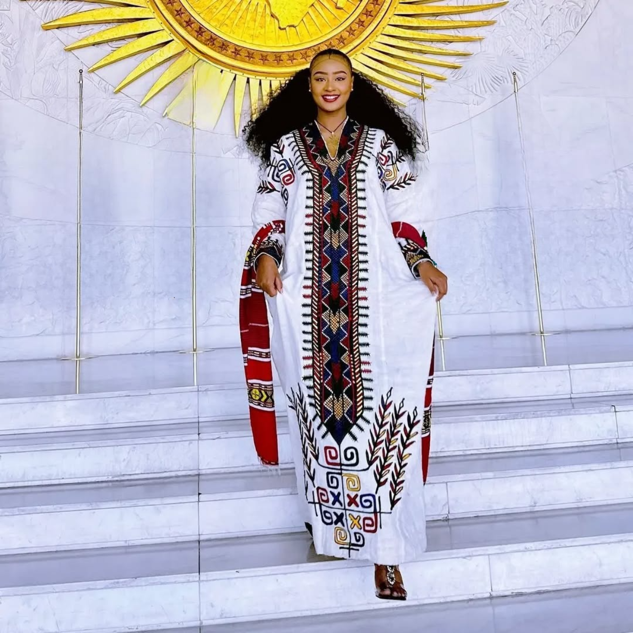 Delightful Darker Design Habesha Dress