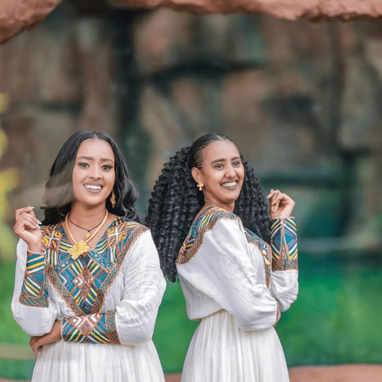 Breathtaking Colorful Traditional Ethiopian Dress: Handmade Embroidery Habesha Cloth for Religious and Cultural Celebrations Eritrean Clothing