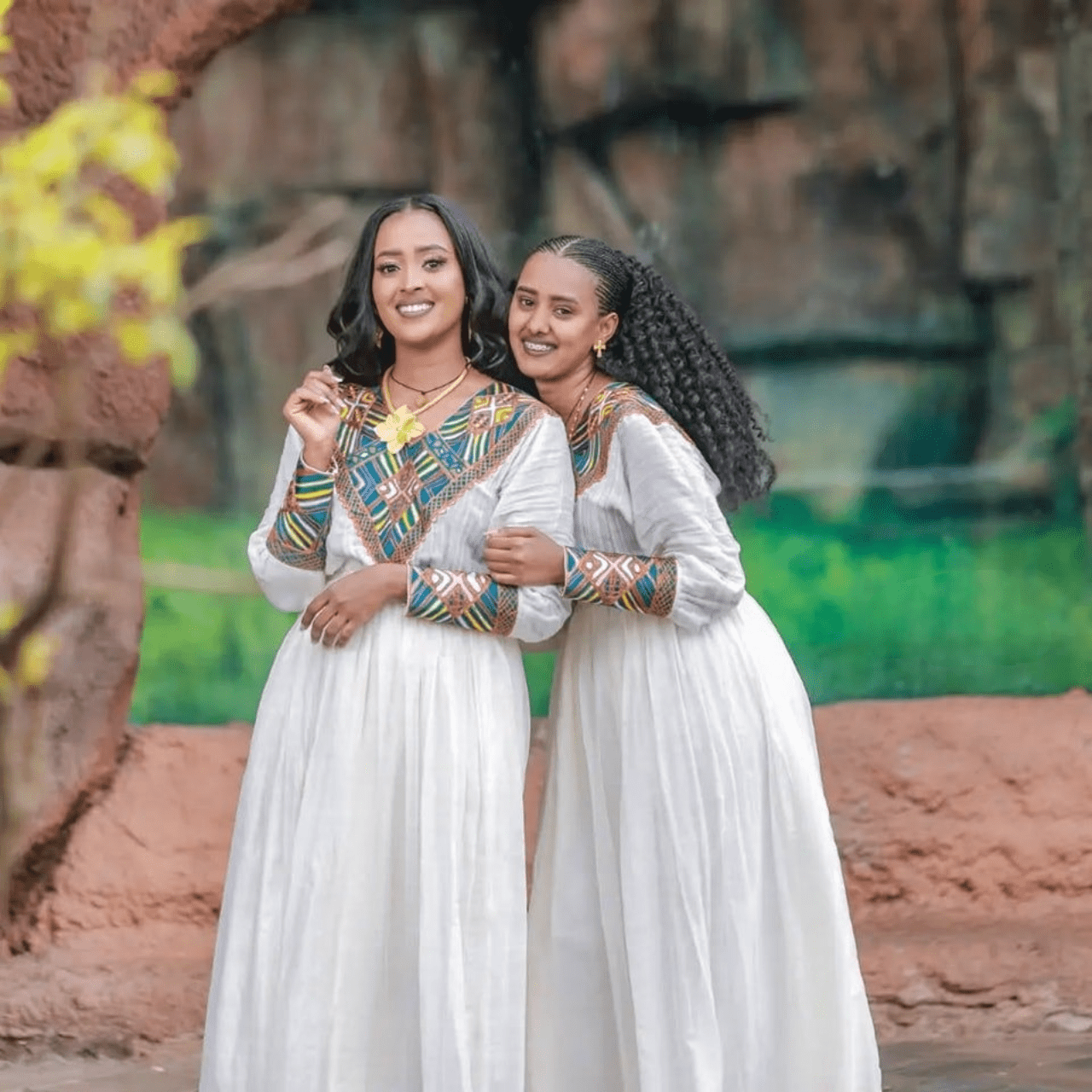 Breathtaking Colorful Traditional Ethiopian Dress: Handmade Embroidery Habesha Cloth for Religious and Cultural Celebrations Eritrean Clothing