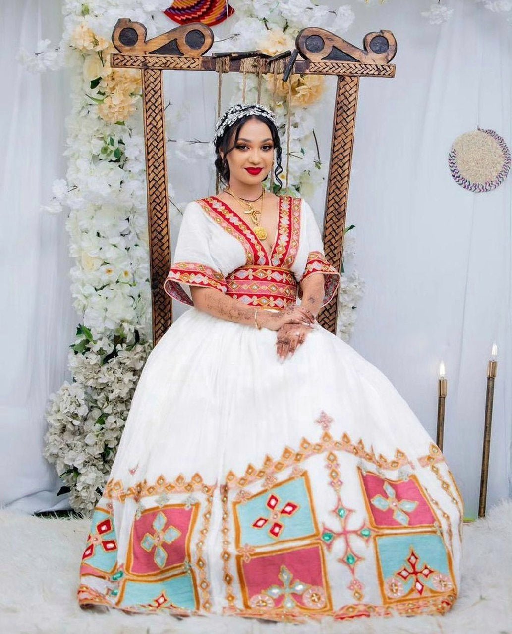 Ethiopian Elegance Habesha dress Embracing Vibrant Colors in Habesha kemis Designs