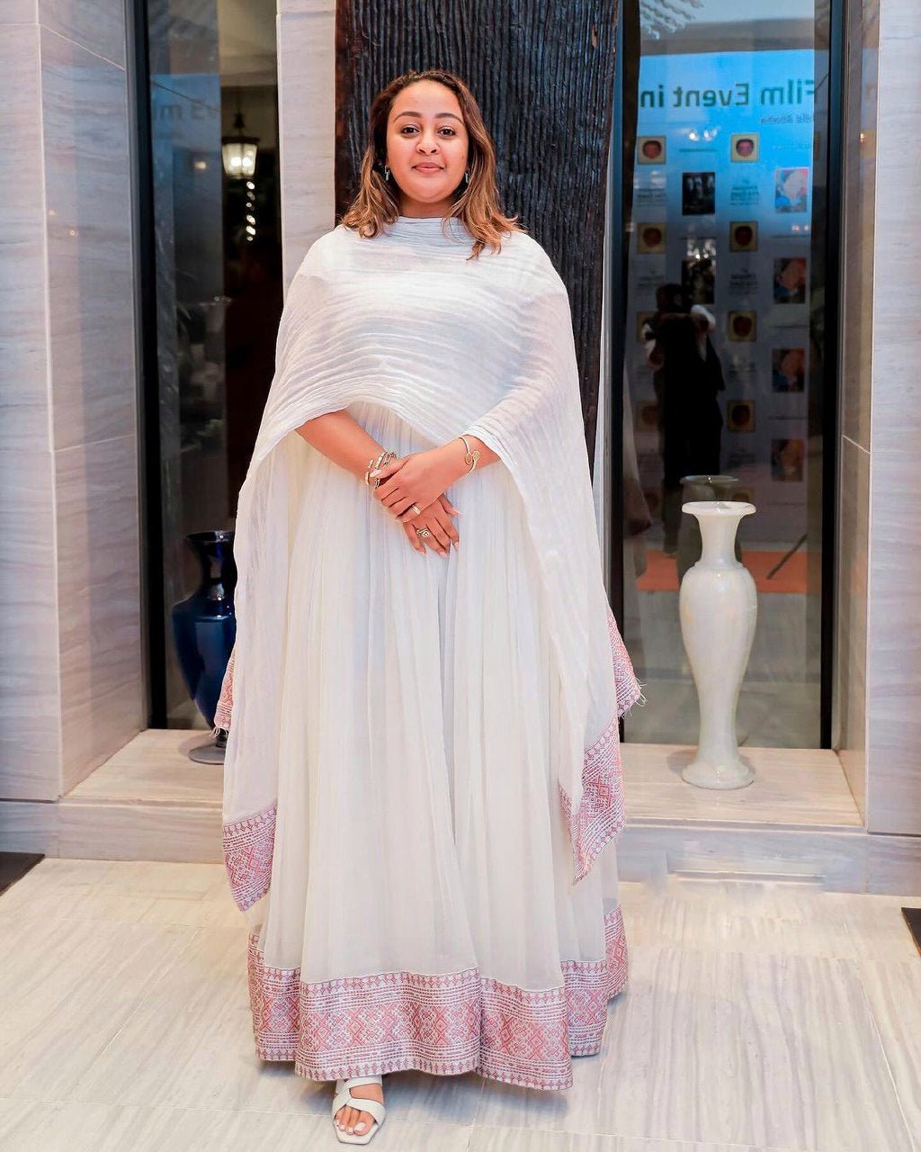 pink habesha dress Pink Stunning Wedding Habesha Dress Modern Habesha Kemis Traditional Ethiopian Dress Style S