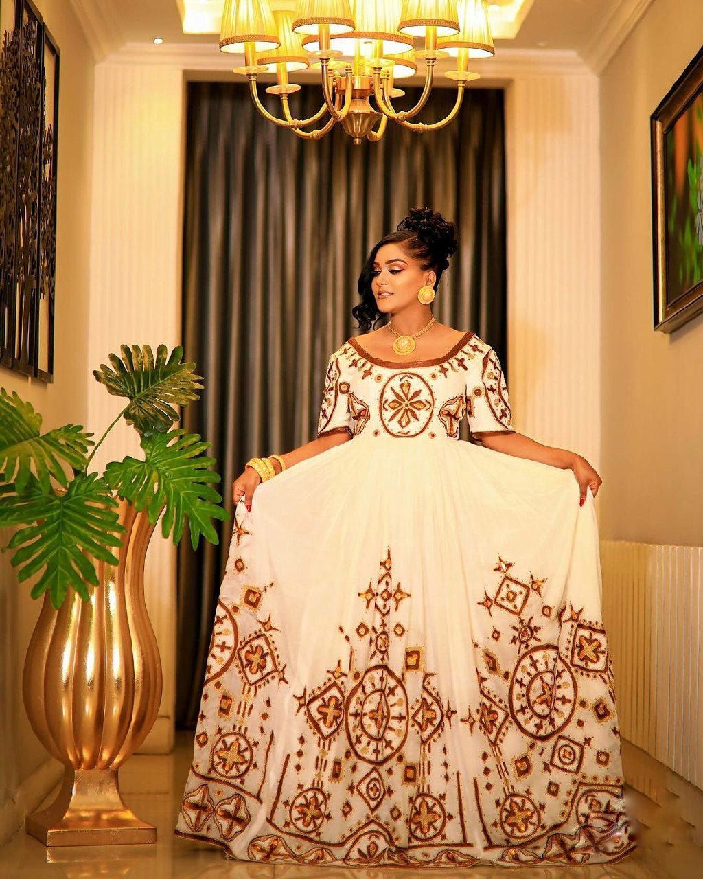 Beautiful Red Design Wedding Habesha Dress Habesha Kemis Ethiopian Dress Style Traditional Habesha Libs