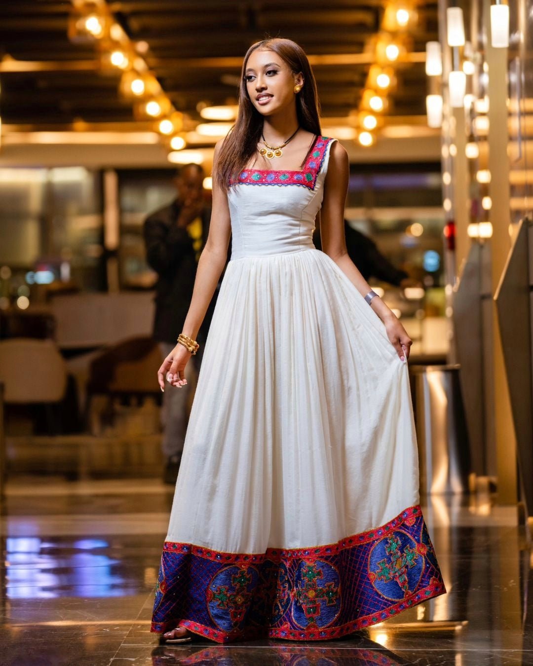 simple habesha dress design Modern Shape Habesha Dress With Stylish Design Chic Ethiopian Dress for Contemporary Elegance Habesha Kemis Hab16