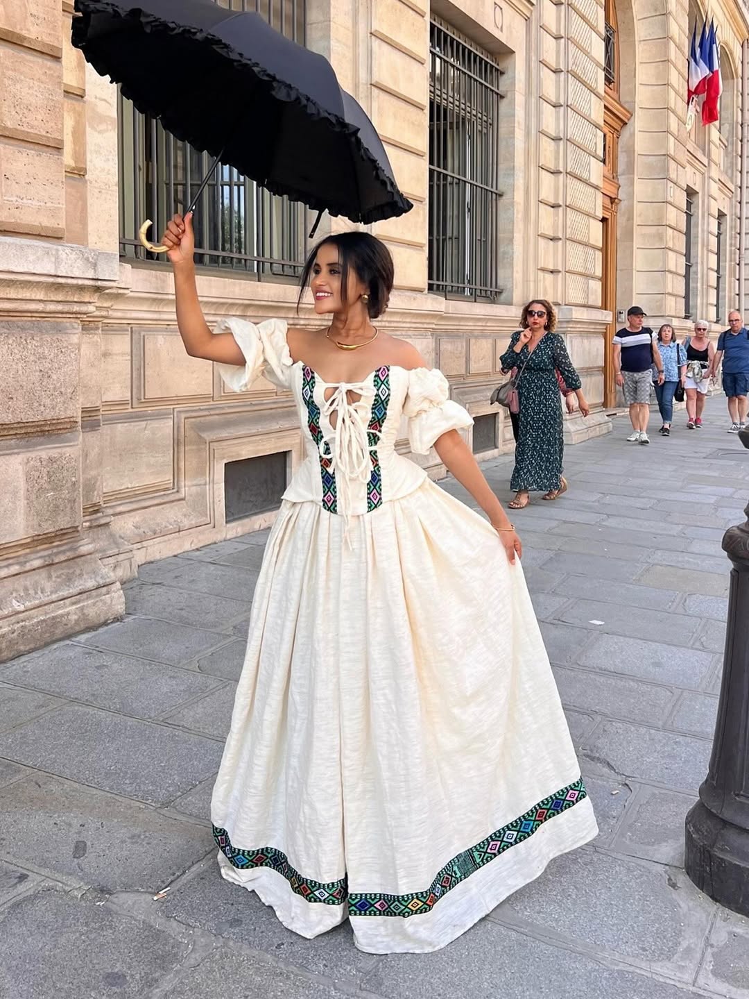 Unique Habesha Dress Corset Habesha Kemis Simple Wear Ethiopian Traditional Dress 0007