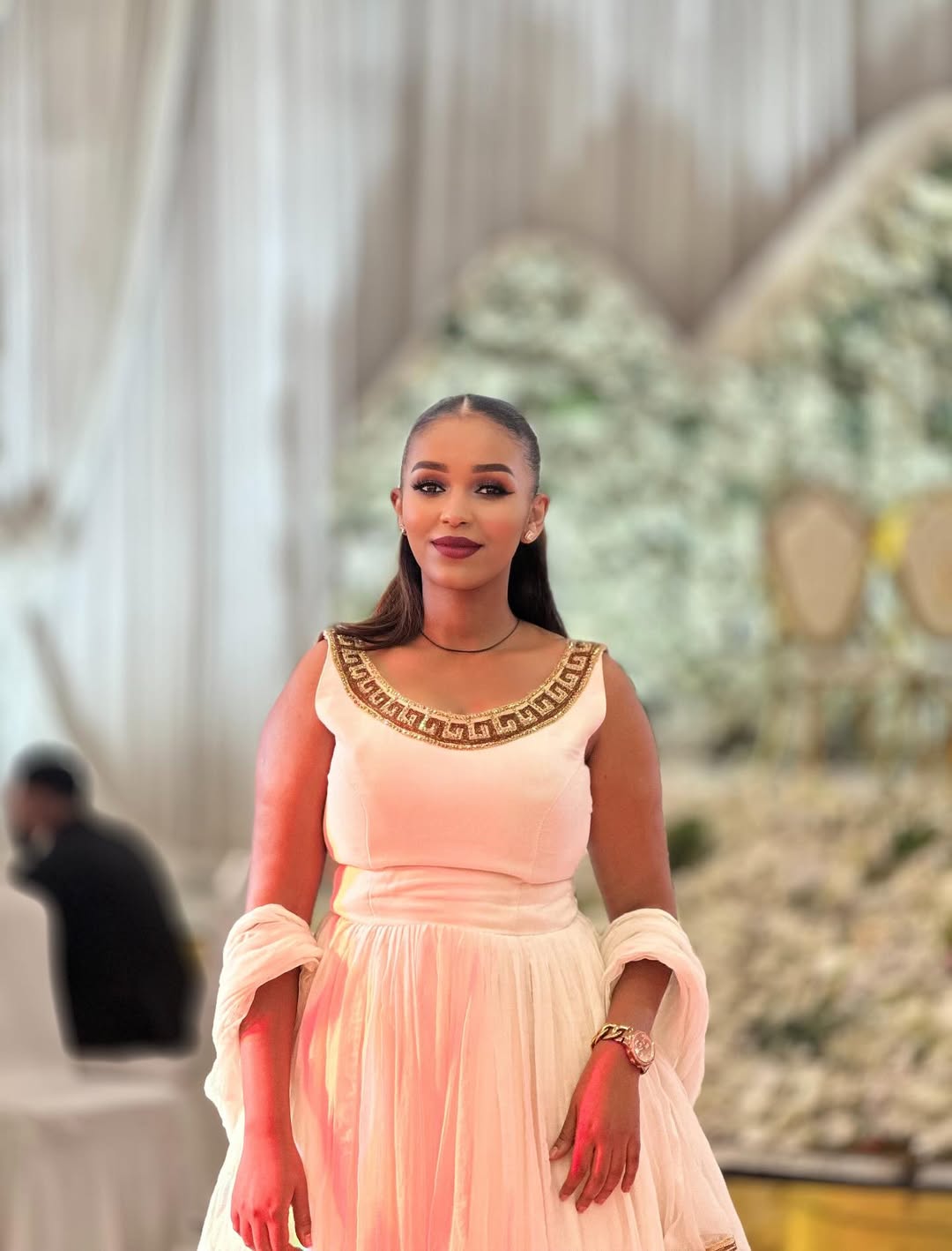 Simple Habesha Dress with Gold Accents β Ethiopian Traditional Clothing β Habesha Kemis