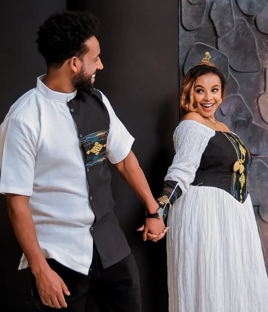 Modern Habesha Dress for Couples – Habesha Clothing, Cultural Dress, Ethiopian National Dress