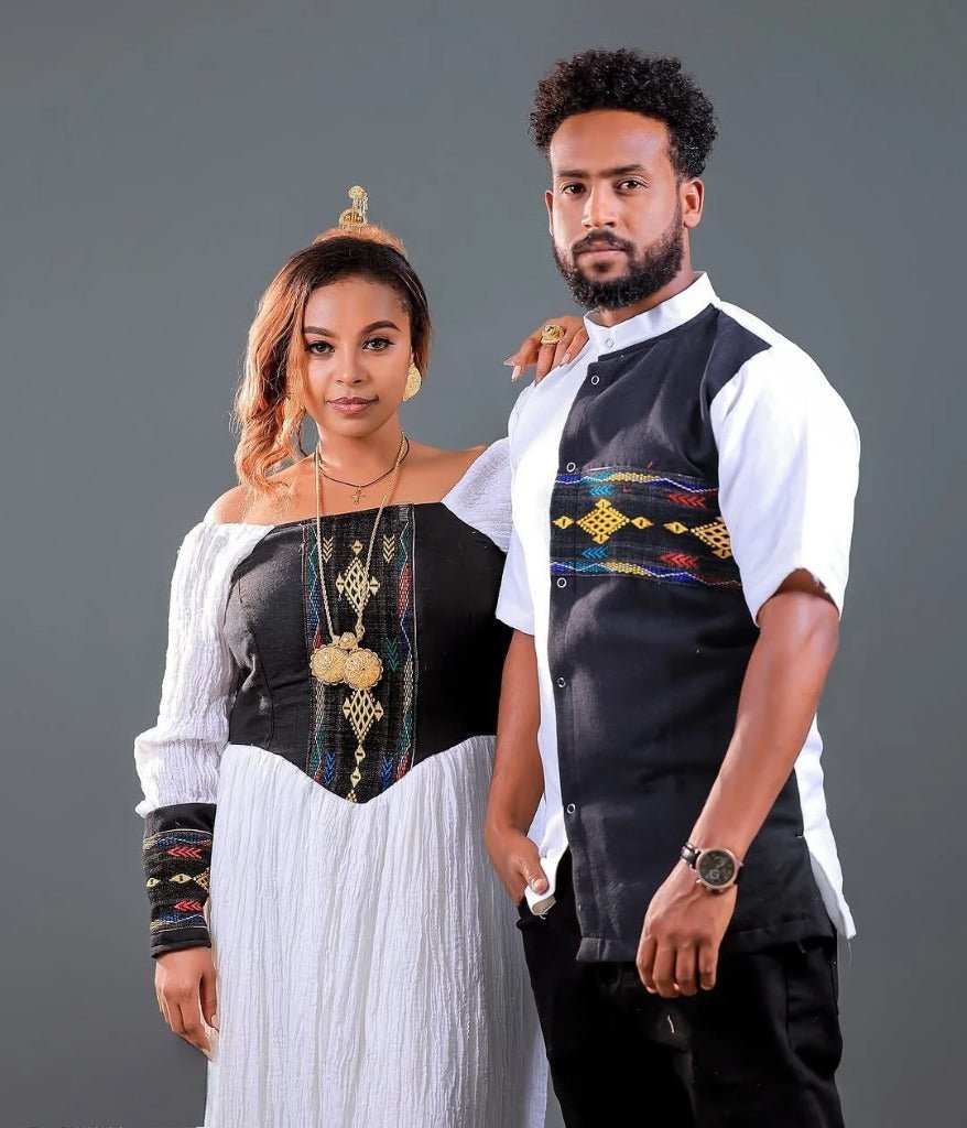 Modern Habesha Dress for Couples – Habesha Clothing, Cultural Dress, Ethiopian National Dress
