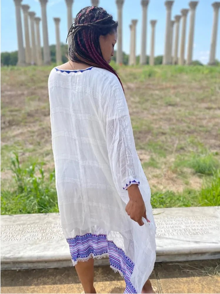 Gorgeous Blue Ethiopian Coffee Dress Modern Elegance Habesha Dress
