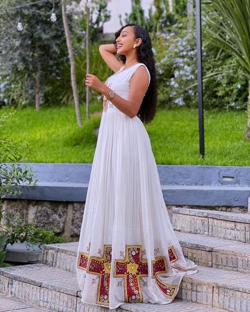 Effortless Elegance A Modern Habesha Kemis
