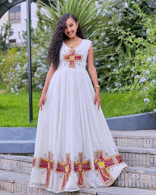 Effortless Elegance A Modern Habesha Kemis