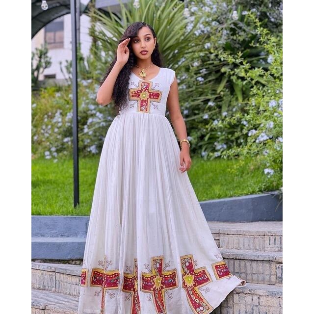 Effortless Elegance A Modern Habesha Kemis