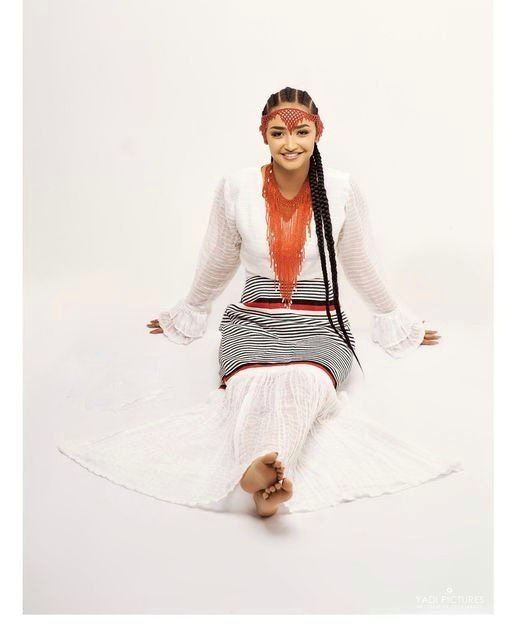 Modern Wellega Oromo Dress Full Accessories Ethiopian Clothing Unique Design Oromo Clothing