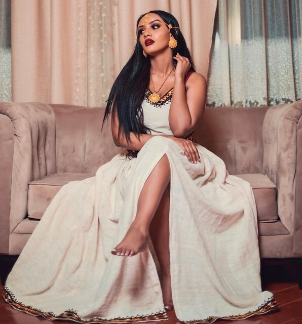 Thick Gabi Cotton Habesha Dress: 2 piece, Habesha dress, Habesha kemis, Eritrean dress, Kemis, αα α»