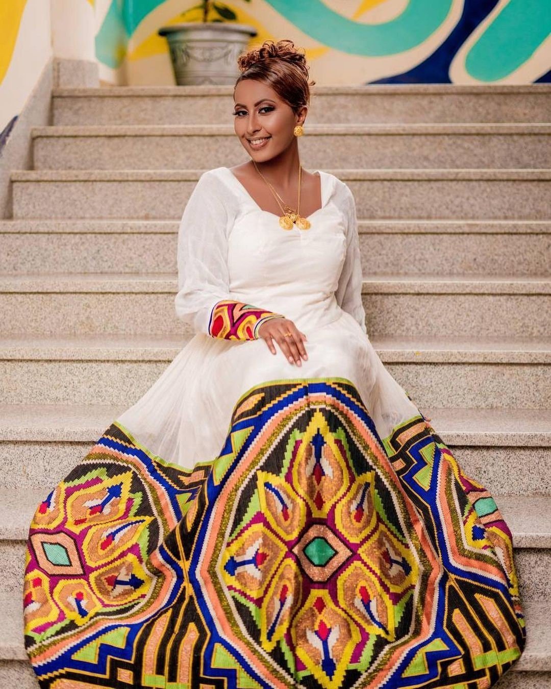 Majestic Habesha Kemis with Menen Fabric, Shimena Dress, and Unique Tilf Design, Habesha dress, Eritrean dress, ሀበሻ