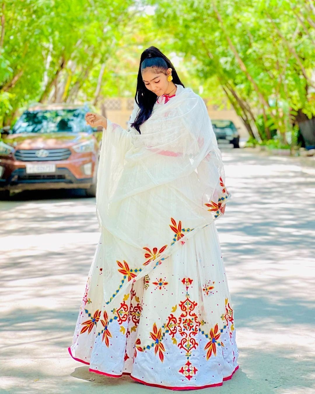 Unique Habesha Kemis with Menen Fabric and Intricate Tilf Design, Habesha dress, Eritrean dress, ሀበሻ