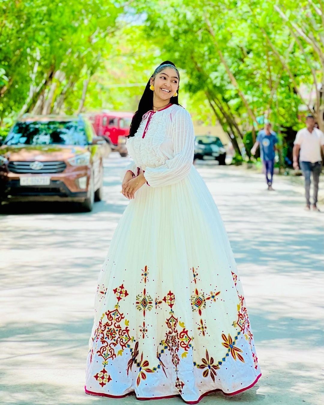 Unique Habesha Kemis with Menen Fabric and Intricate Tilf Design, Habesha dress, Eritrean dress, ሀበሻ
