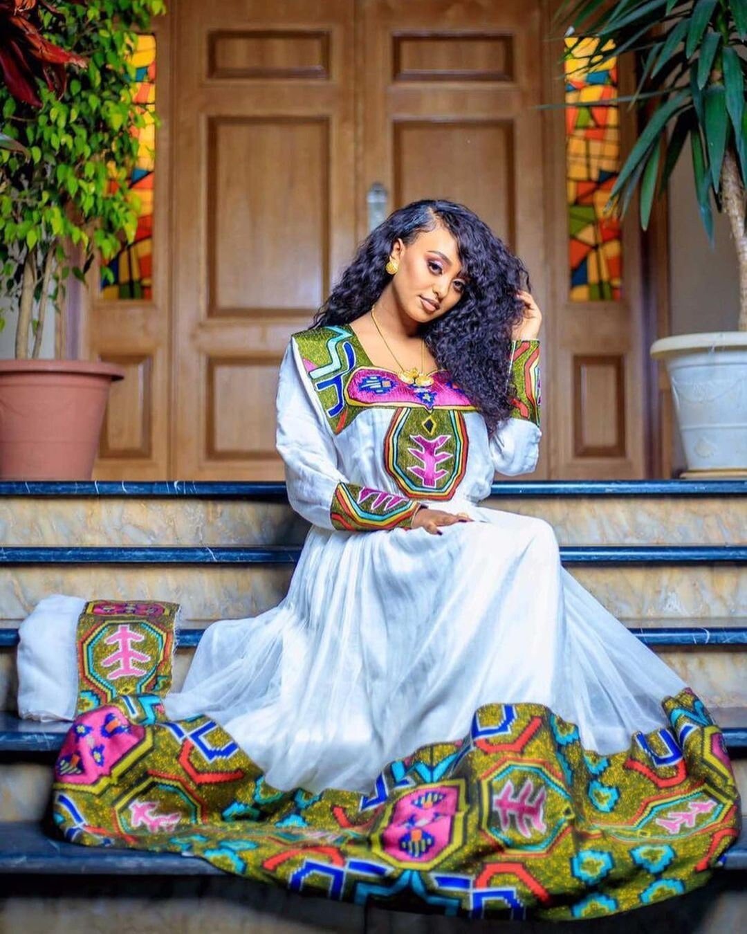 Magnificent Habesha Kemis with Menen Fabric, Shimena Dress, and Beautiful Tilf Design for Any Occasion, Habesha dress, Eritrean dress, αα α»