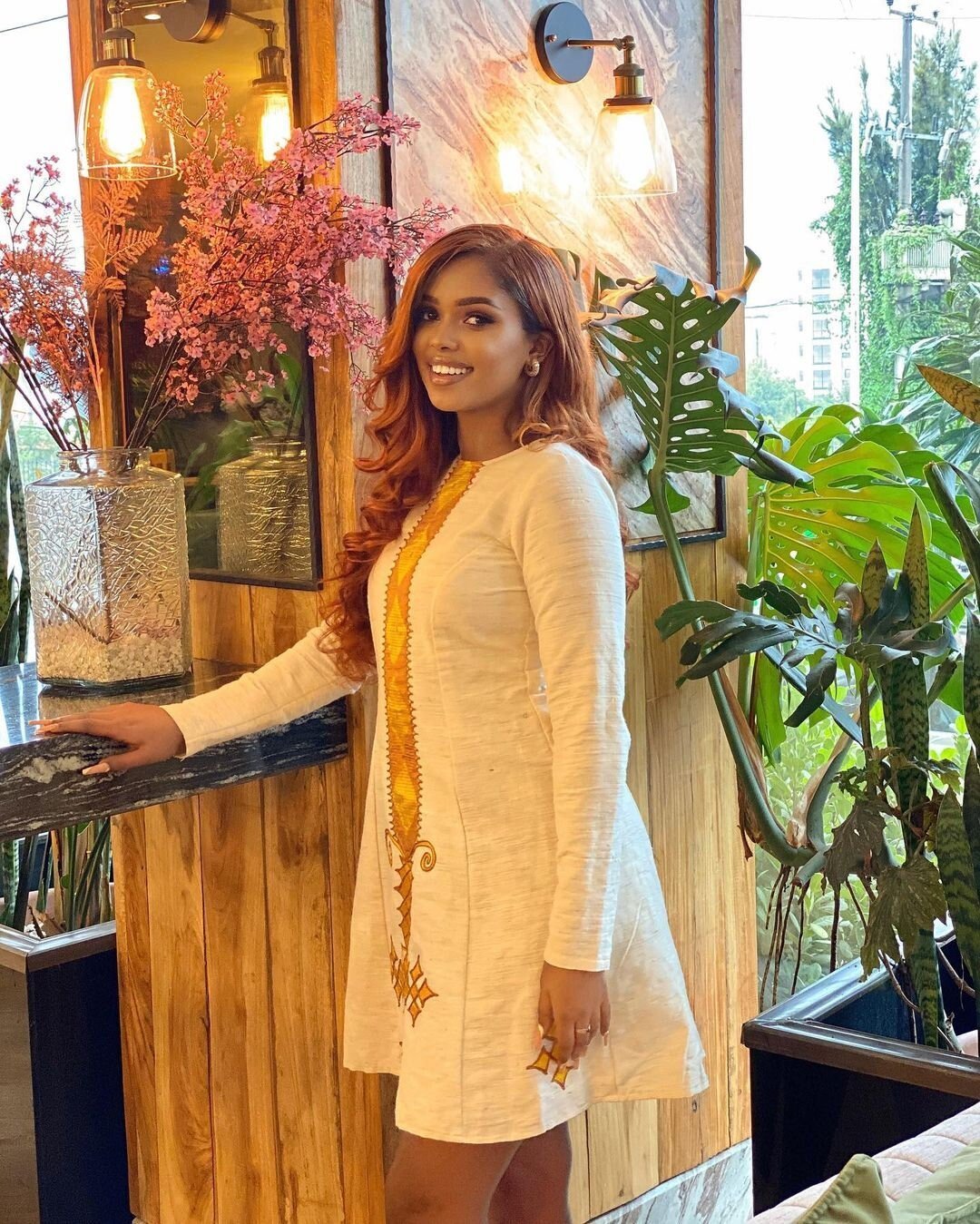 Gorgeous Short Habesha Kemis with Intricate Tilf Design and Luxurious Fetil Material , Simple Habesha Dress, Summer Dress, Vacation, αα α»