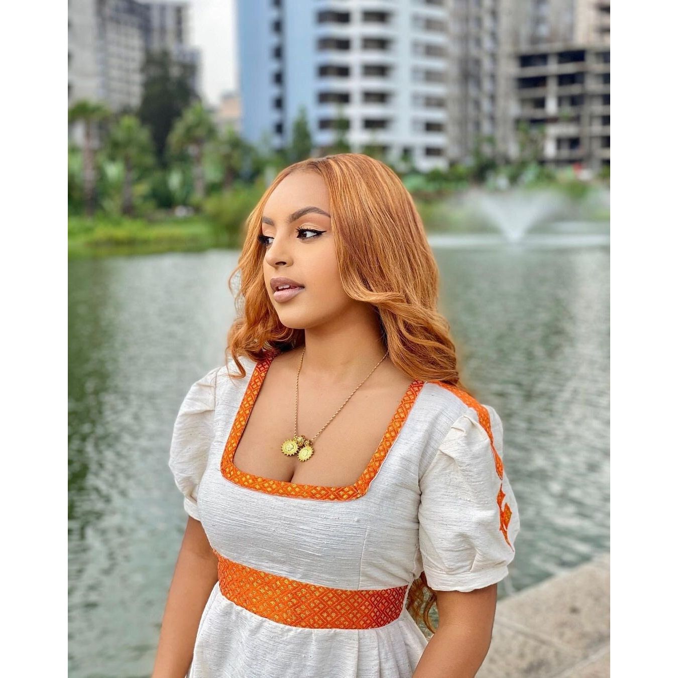 Vibrant Tilf Design and Luxurious Fetil Material , Simple Habesha Dress, Summer Dress, Vacation, ሀበሻ