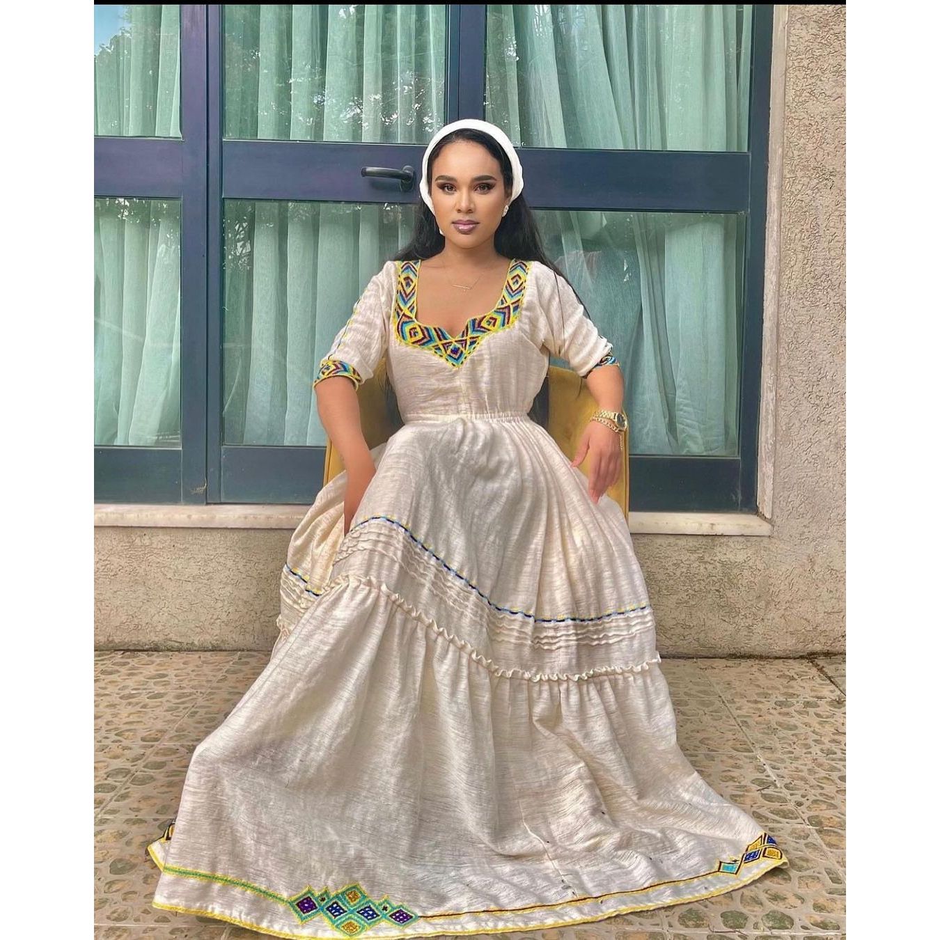 Habesha Dress with Fetil Fabric, Full Tilf Design, and Modern Gorgeous Dress, Zuria, Habesha libs, Habesha kemis, ሀበሻ