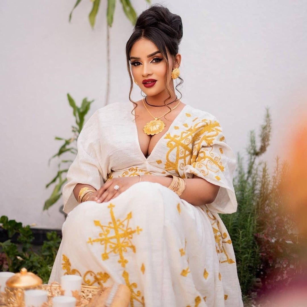 Exquisite Habesha Kemis Ethiopian Wedding Habesha Dress For Any Occasion Zuria Modern Traditional Ethiopian Dress ሀበሻ ቀሚስ ሀበሻ ልብስ
