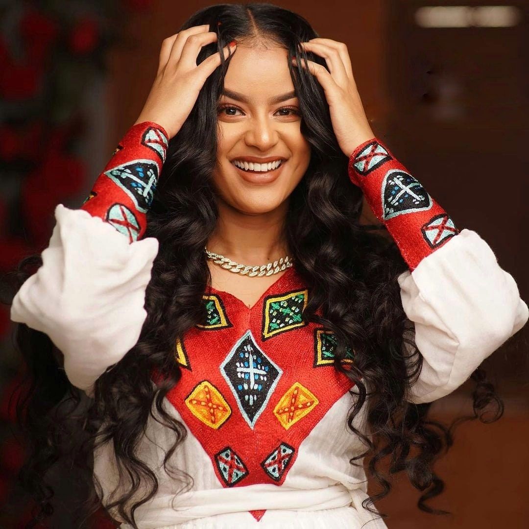 Exquisite Ethiopian Traditional Dress Habesha Dress Embroidery Habesha Dress Handwoven Habesha Kemis Zuria Eritrean Dress ሀበሻ ቀሚስ ሀበሻ ልብስ