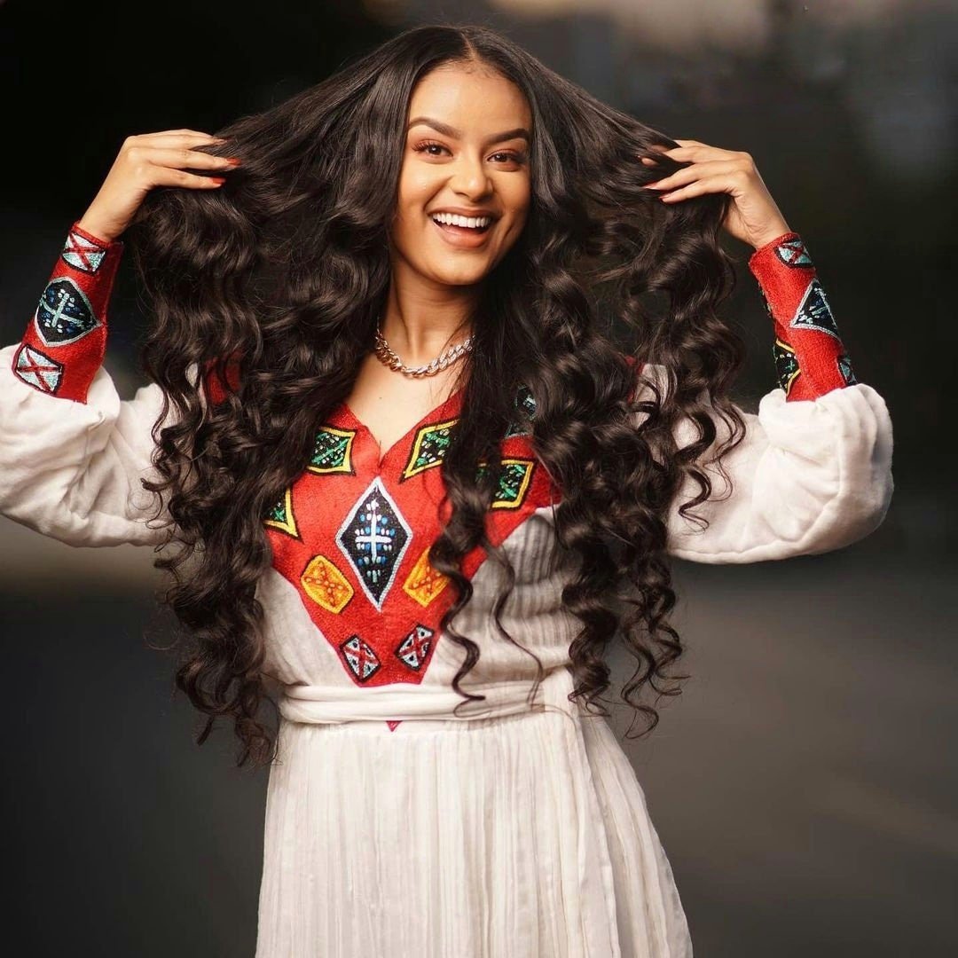 Exquisite Ethiopian Traditional Dress Habesha Dress Embroidery Habesha Dress Handwoven Habesha Kemis Zuria Eritrean Dress ሀበሻ ቀሚስ ሀበሻ ልብስ