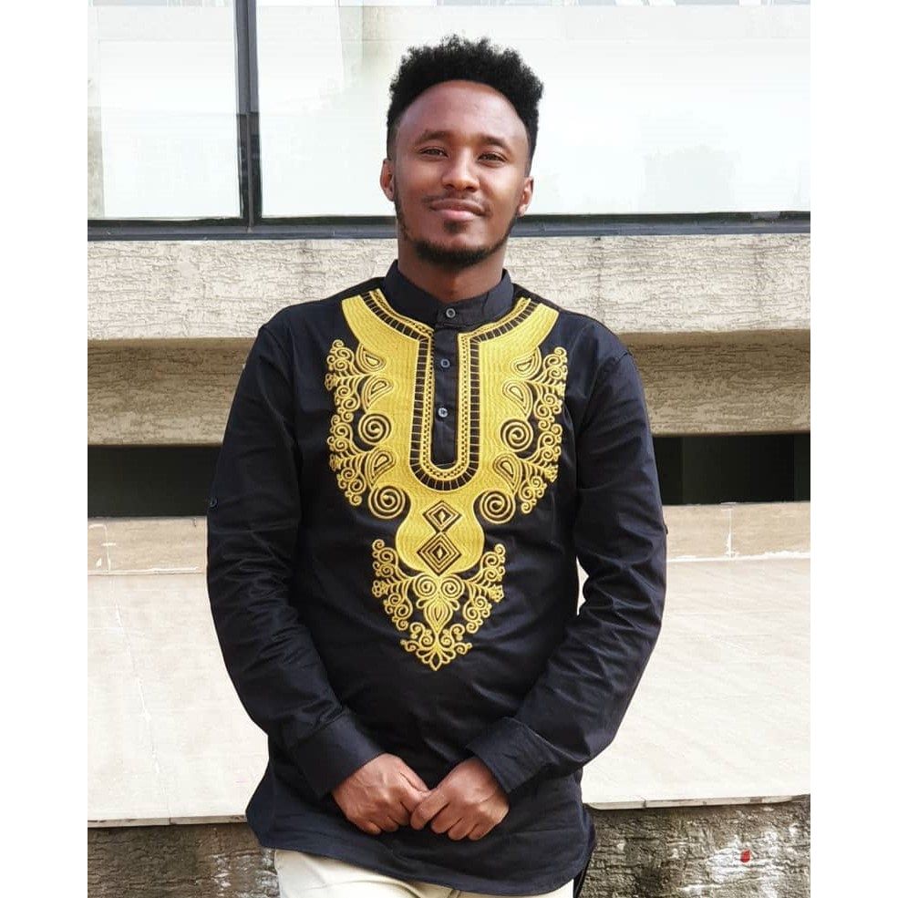 Handwoven Black Habesha Shirt For Men Ethiopian Cloth Exquisite Habesha shirt Habesha Libs αα α»