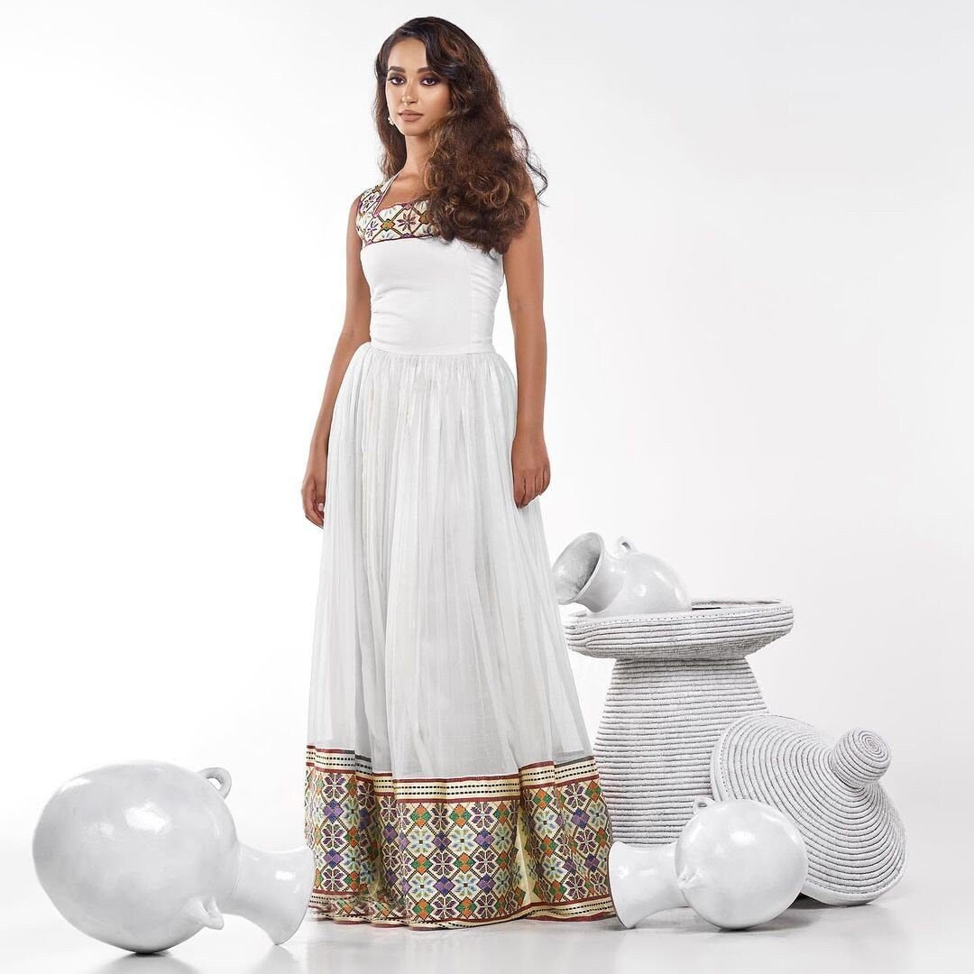 Modern Habesha Dress Handwoven Habesha Kemis Beautiful Traditional Dress Eritrean Dress ሀበሻ ቀሚስ ሀበሻ ልብስ