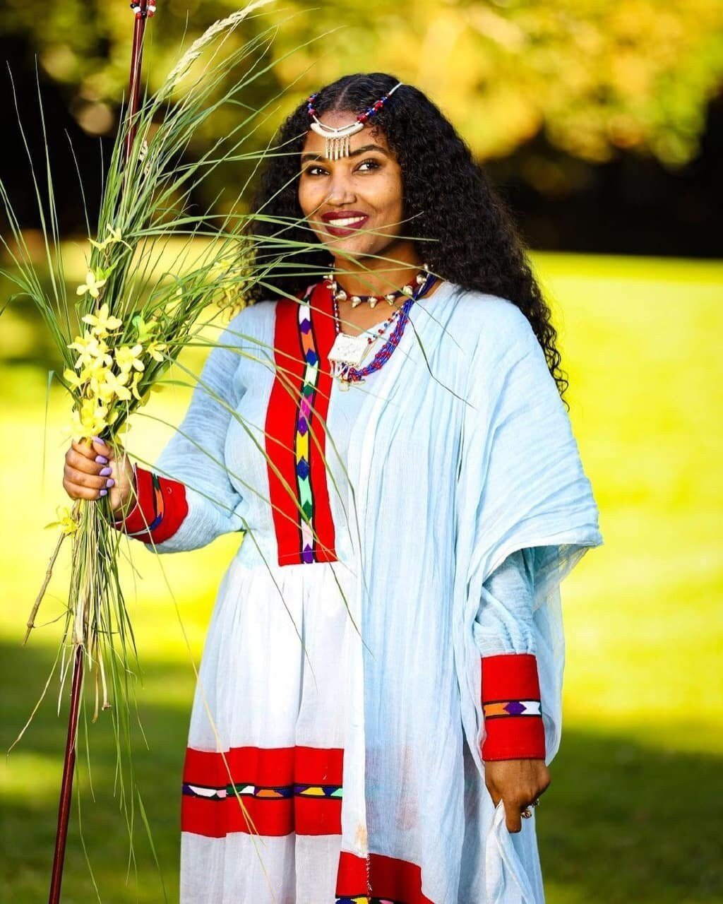 Colorful Oromo Dress Raya Oromo Dress With Accessories Beautiful Habesha Dress αα α» ααα΅ αα α» αα₯α΅