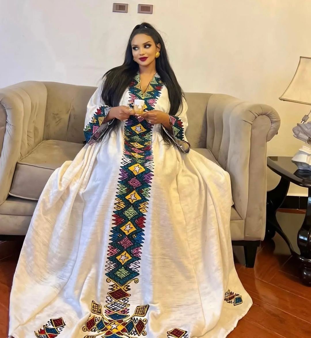 Simple Habesha Dress Handwoven Habesha Kemis Habesha Libs Eritrean Dress ሀበሻ ቀሚስ ሀበሻ ልብስ