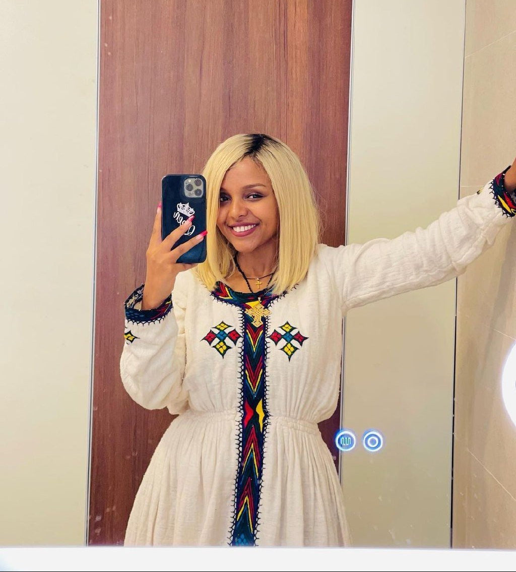 Simple Habesha Kemis Handwoven Habesha Libs Modern Habesha Dress Eritrean Dress ሀበሻ ቀሚስ ሀበሻ ልብስ