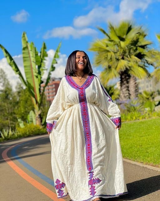 Modern Habesha Kemis Handwoven Habesha Libs Simple Habesha Dress Eritrean Dress αα α» ααα΅ αα α» αα₯α΅