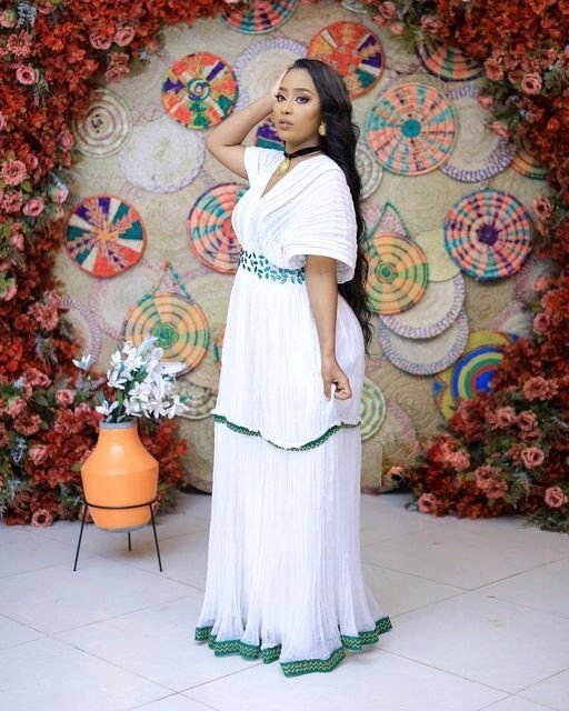 Modern Habesha Kemis Handwoven Habesha Libs Simple Habesha Dress Eritrean Dress αα α» ααα΅ αα α» αα₯α΅