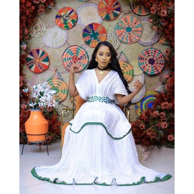 Modern Habesha Kemis Handwoven Habesha Libs Simple Habesha Dress Eritrean Dress αα α» ααα΅ αα α» αα₯α΅