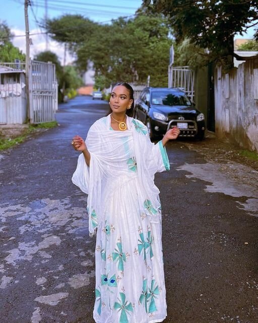 Simple Habesha Kemis For New Year Handwoven Habesha Libs Modern Habesha Dress Eritrean Dress ሀበሻ ቀሚስ ሀበሻ ልብስ
